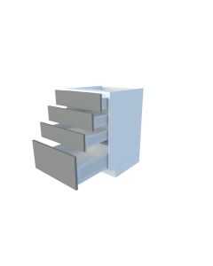 Põrandakapp 4 sahtliga, 60-69 cm