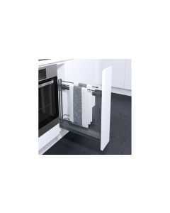 Alumine kapp 1-riiuli ja käterätikuhoidjaga, vaikselt sulguva mehhanismiga, grafiit