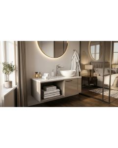 Rosa vannitoa valamukapp 1 uksega, 110-119 cm