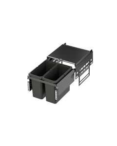 2-ämbriline tõmmatav prügikastimehhanism 450 mm kappi (VS ENVI Space) - grafiit