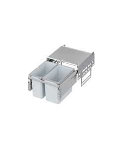 2-ämbriline tõmmatav prügikastimehhanism 500 mm kappi (VS ENVI Space) - hall