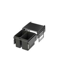 2-ämbriline tõmmatav prügikastimehhanism 500 mm kappi (VS ENVI Space) - grafiit