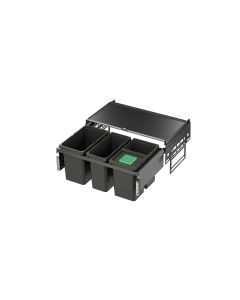 4-ämbriline tõmmatav prügikastimehhanism 800 mm kappi (VS ENVI Space) - grafiit