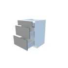 Põrandakapp 3 sahtliga, 80-89 cm