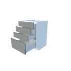 Põrandakapp 4 sahtliga, 80-89 cm