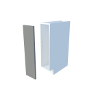 Madal väljatõmmatav köögikapp (ilma sisuta), 40-49 cm