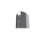 Klaasuksega 2 ukse ja 2  vaheriiuliga, 100-109 cm